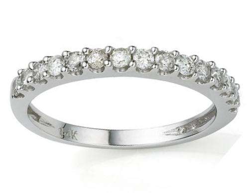 FINE SOLID 14KT WHITE GOLD DIAMOND RING 0.55CTS NO RESERVE!!!