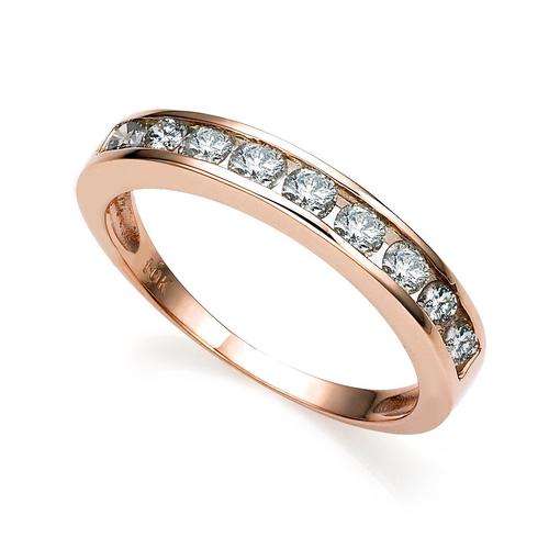 FINE SOLID ROSE GOLD 0.59CT DIAMOND RING EXCELLENT NO RESERVE!!!!!!!!!!!!!