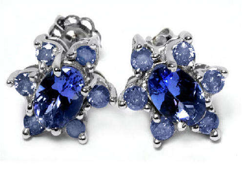 PRINCESS DI DESIGN SOLID 9KT GOLD TANZANITE EARRINGS NO RESERVE!!!
