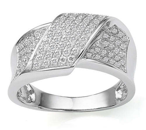WELL MADE 14KT WHITE GOLD 1.25CT MICROPAVE SETTING DIAMOND RING CRAZY WEDNESDAY AUCTION