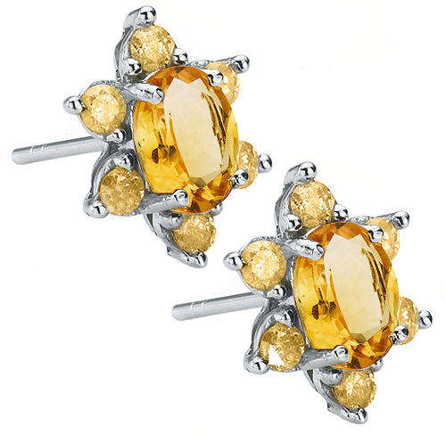PRINCESS DI DESIGN SOLID 9KT GOLD CITRINE EARRINGS NO RESERVE!!!
