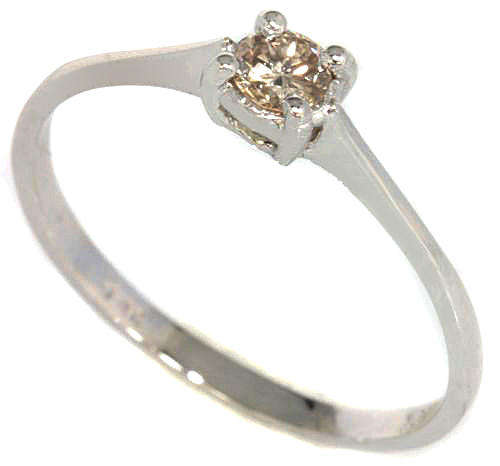 WELL MADE EXCELLENT SOLID 10KT WHITE GOLD SI1 DIAMOND SOLITIARE RING 0.20CT.. NO RESERVE!!!!!!