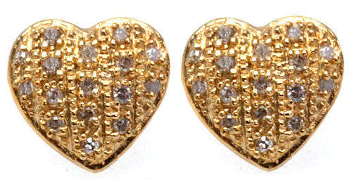 SOLID 9KT YELLOW GOLD 0.28CT GENUINE WHITE DIAMOND EARRING