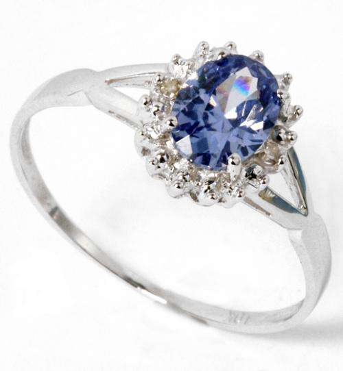 EXCELLENT 2.15CT TANZANITE RING IN SOLID 14KT WHITE GOLD FINE COLOUR AAA+++ CRAZY AUCTION