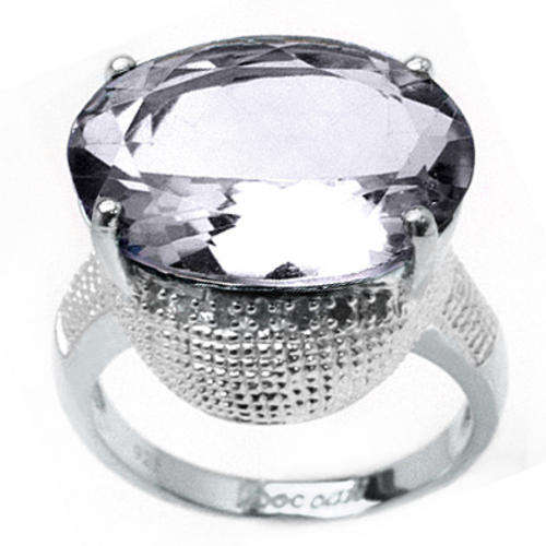 12.00CT PINK AMETHYST W/ (14 PCS - 0.08 CT) GENUINE DIAMONDS RING