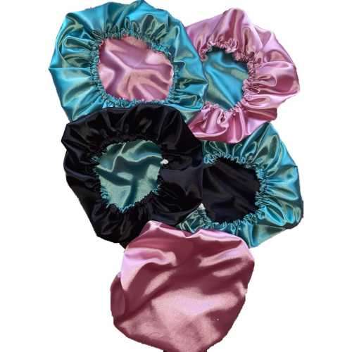 Hair Bonnet (Silk) Reversable and Ajustable for snug fit. Spring-Promotion