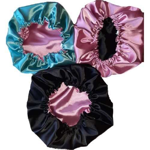 Hair Bonnet Reversable and Ajustable for snug fit. - Satin plus 1 FREE 3D FACE MASK! (Value R60)