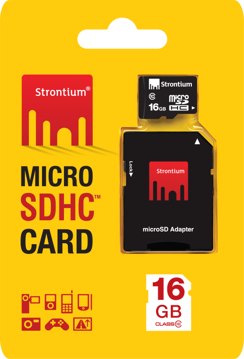 Strontium 16GB Micro SD Card with Adaptor