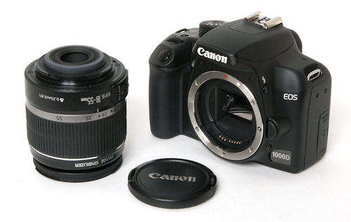 CANON EOS 1000D + 18-55mm CANON LENS + BATTERY + CHARGER + CABLE AS NEW