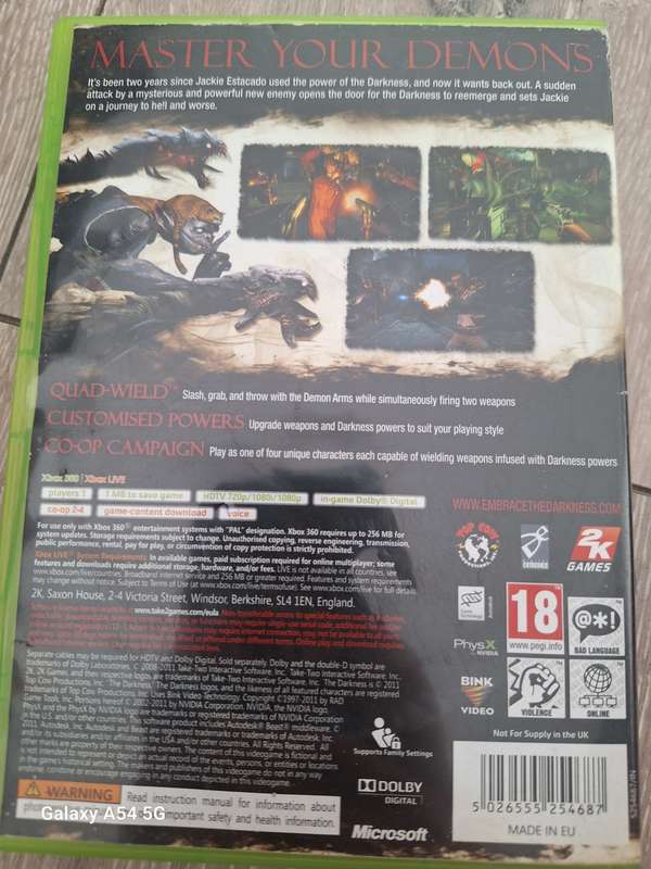 The Darkness II (XBOX 360) - NEXT BUSINESS DAY SHIPPING!