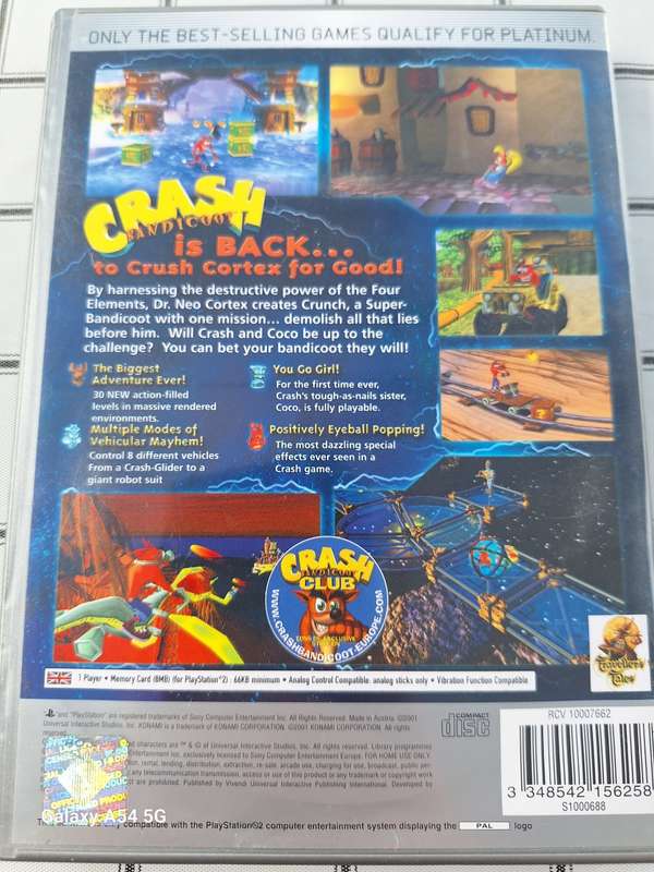 Crash Bandicoot : The Wrath of Cortex (PS2) - NEXT BUSINESS DAY SHIPPING!