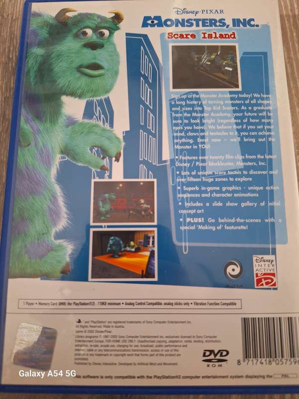 Disney/Pixar Monsters , Inc. Scare Island (PS2) - NEXT BUSINESS DAY SHIPPING!