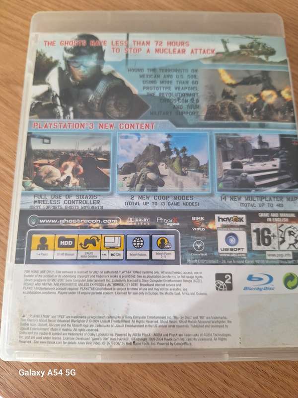 Tom Clancy`s Ghost Recon Advanced Warfighter 2 (PS3) - NEXT BUSINESS DAY SHIPPING!