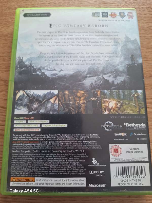 The Elder Scrolls V : Skyrim (XBOX 360) - NEXT BUSINESS DAY SHIPPING!
