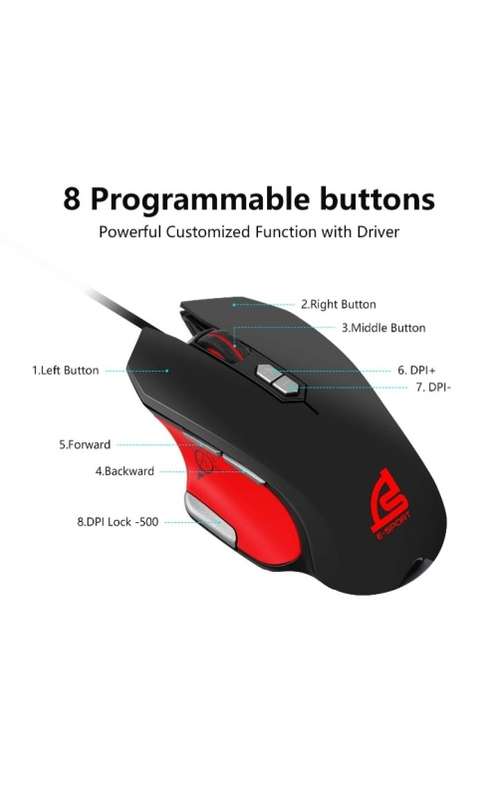 SIGNO MACRO GAMING MOUSE (WIRED)