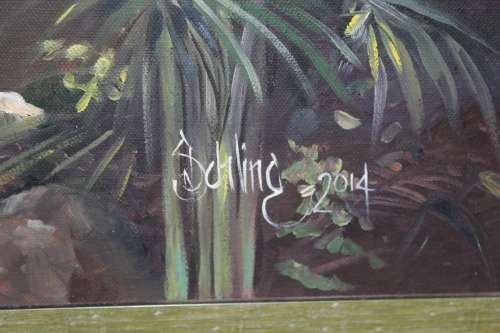 Norbert Schling Oil On Canvas 70.5cms x 55.5cms (Measurements exclude frame)