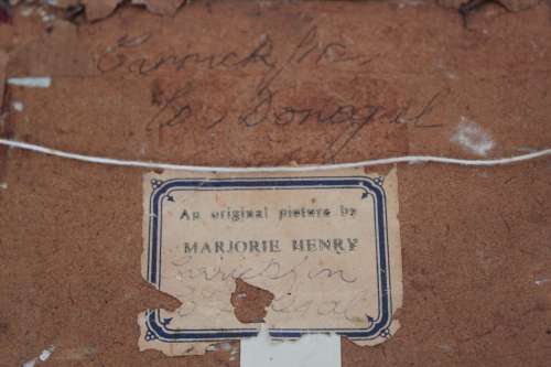 Original oil on Board by Irish Master artist Marjorie Henry 16cmx12.3cm (measurements exclude frame)