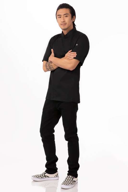 Chef Works Springfield Womens Chef Jacket - Black (XL)