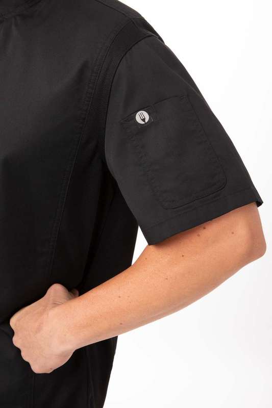 Chef Works Springfield Womens Chef Jacket - Black (XL)