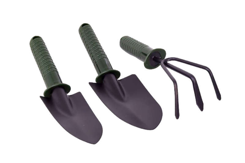GARDEN TOOL SET 3 PIECE PLASTIC HANDLE HEAVY DUTY