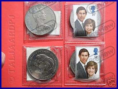 1981 CHARLES & DIANA WEDDING CROWN & MINT, UNUSED 14p STAMP