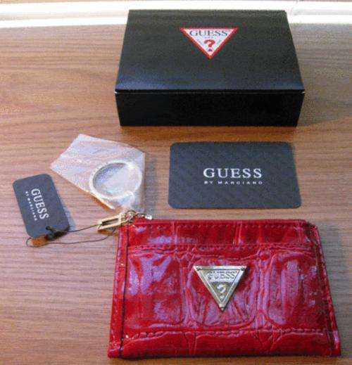 Guess By Marciano Red Croc Coin Wallet Key Chain