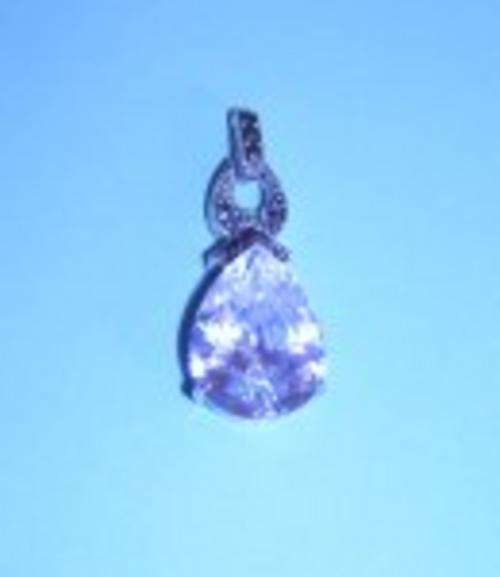 GORGEOUS Divine huge simulated Diamond set in Sterling Silver with marcasite detail