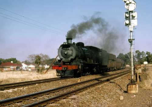 Original Brass Number Plate - South African Railways Class 15AR No. 1818 (Single Language).