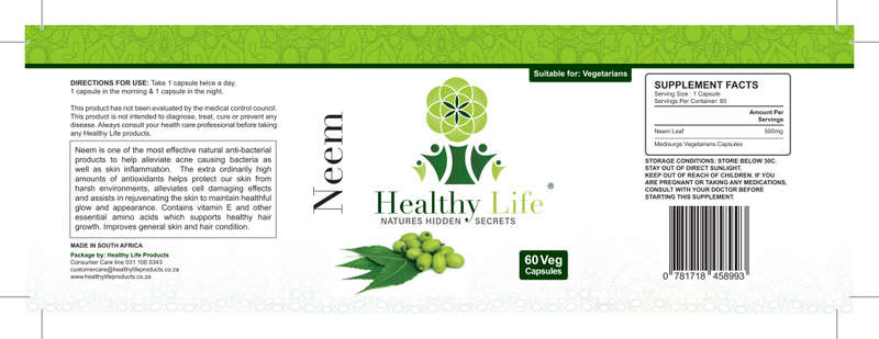 Healthy Life - Neem Capsules - 60`s