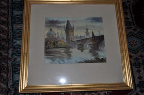 BEAUTIFUL WC VENICE SCENE,SIGNED BY ARTIST