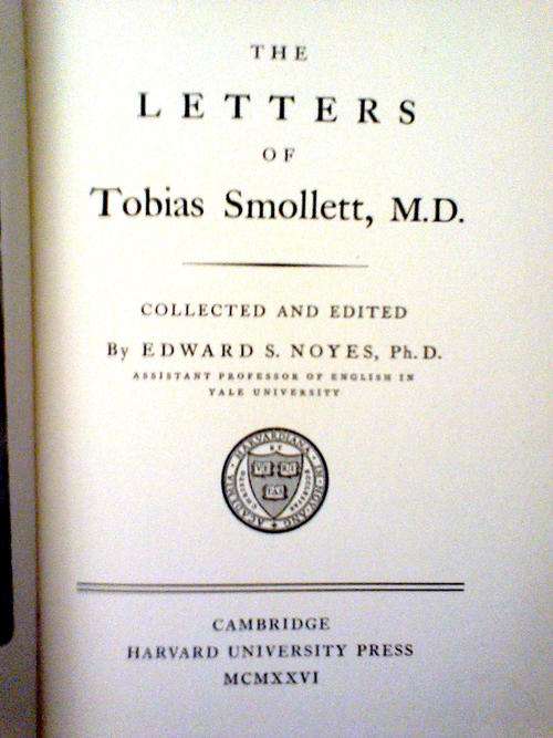 CRAZY START R1 !!!  LETTERS OF TOBIAS SMOLETT