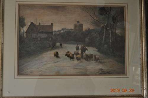 CRAZY START R1 !!!  STUNNING !!!! 19 century BRITISH WATERCOLOR