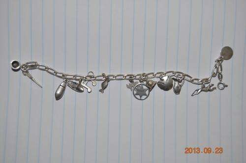 CRAZY START R1 !!!! BEAUTIFUL STERLING SILVER CHARM BRACELET
