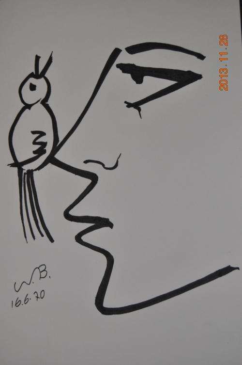 CRAZY START R1 !!!! ORIGINAL INK DRAWING BY WALTER BATTISS