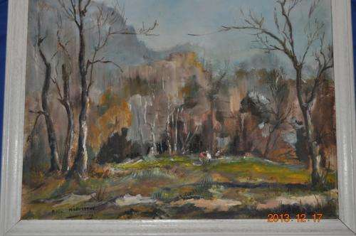 BEAUTIFUL OIL ON BOARD !!! WINTER MORNING KIRSTENBOSCH !!! BY ANN NOSWORTHY