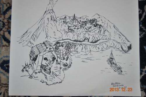 AMAZING!!!! DRAWING BY FAMOUS WALTER BATTISS!!!