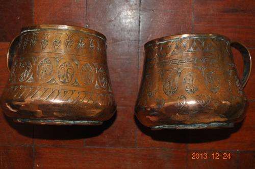 A PAIR OF TWO ORIENTAL COPPER JUGS!!!!