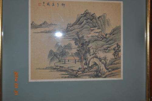 BEAUTIFUL!!!!ORIENTAL WATERCOLOR ON SILK!!!!
