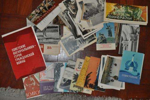 BIG COLLECTION OF RUSSIAN VINTAGE POSTCARDS-ALL BLANKS,HUNDREDS OF THEM!!!!