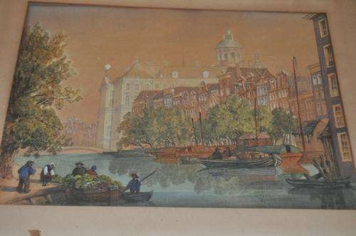 GORGEOUS OLD ITALIAN WATERCOLOR,JUST LOOK AT THIS!!!!