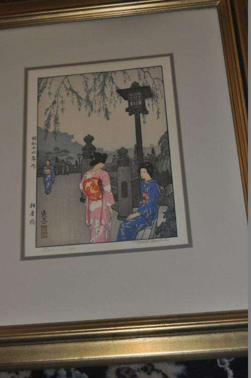 STUNNING!!!! WOODBLOCK PRINT BY YOSHIDA TOSHI(JAPAN),SIGNED,VALUE R6000