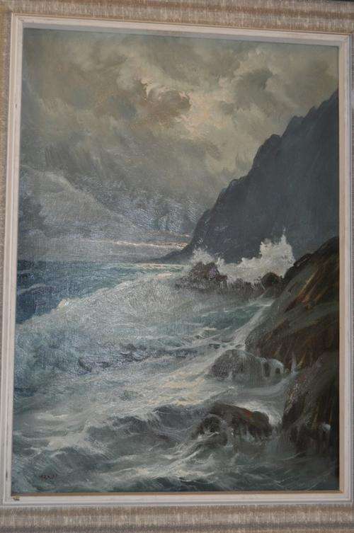 GREAT INVESTMENT!!!STUNNING Francois Nardi [1861-1936] Oil on CANVAS,SEA SCAPE VALUE R 20 000