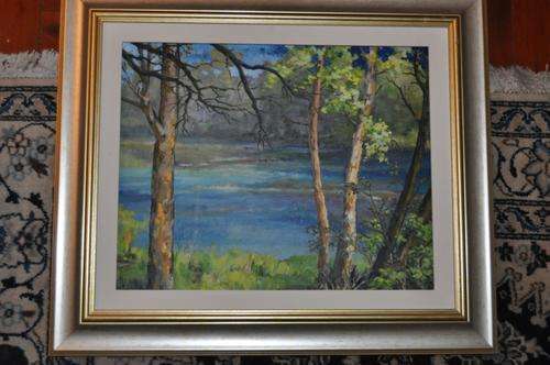 BEAUTIFUL OIL ON BOARD BY ESTELLE BYRNE"THE EERSTE RIVER VERGELEGEN"