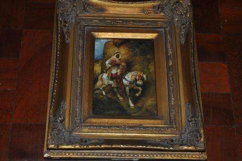 BEAUTIFUL OLD PAINTING-OIL ON WOODEN BOARD,SIGNED,STUNNING FRAME!!!!