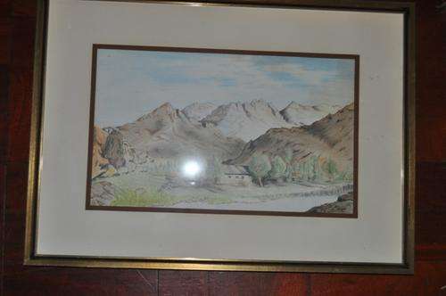 MAGNIFICENT COLORED PENCIL SKETCH OF FARM