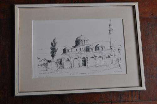 FRAMED LITHOGRAPH BY FRANK HOLT,SIGNED BY ARTIST