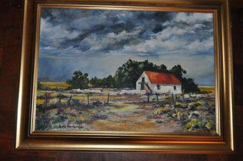 GORGEOUS OIL ON BOARD BY BARBI VANDERWALLE,VERY DETAILED