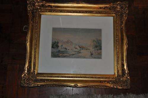 WOW!!!! ORIGINAL WC BY FAMOUS S.A. ARTIST GABRIEL DE JONGH-AWESOME FRAME,GREAT INVESTMENT!!!!