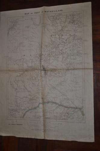 VERY RARE!!! MAP OF MATABILILAND BY COMPILED&LUH INTELLIGENCE DIV.WAR OFFICE,MAY 1896