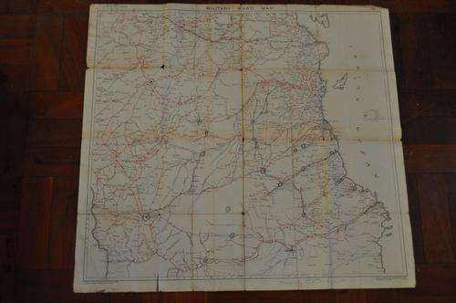 WOW!!!BRITISH MILITARY MAP OF MILITARY ROADS,DATED 1917